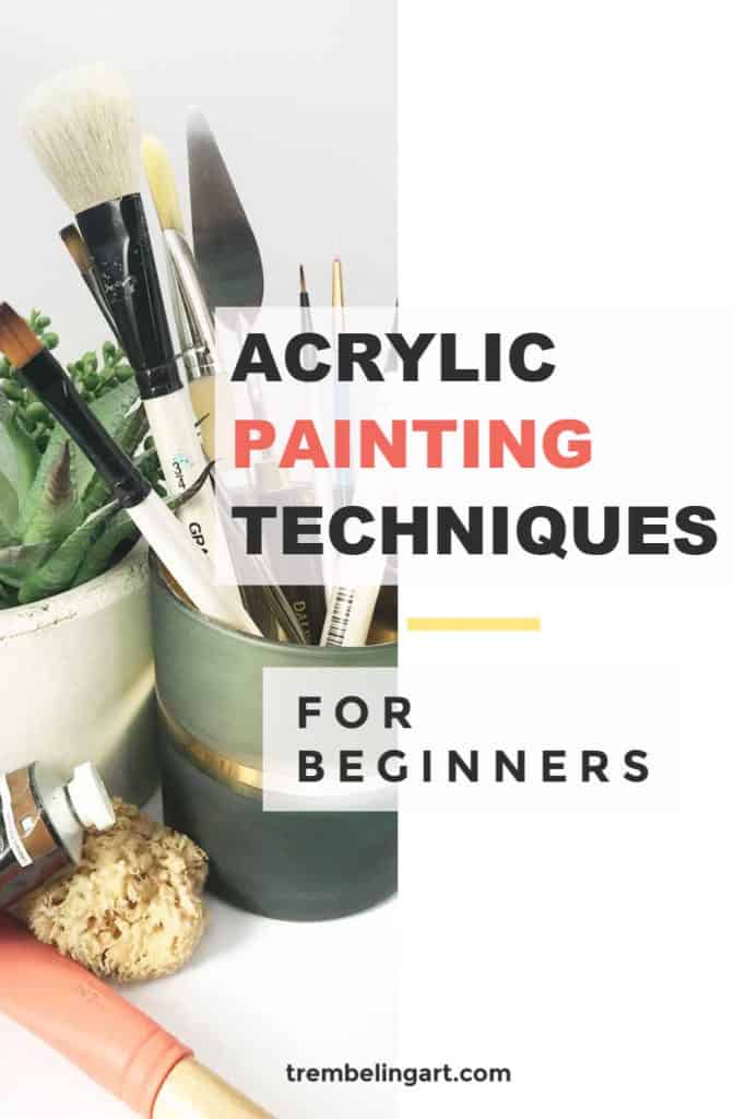 pinterest pin acrylic painting techniques for beginners